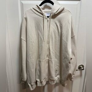 Old Navy Women’s Zip-Up Cream Sweater 3X so comfy